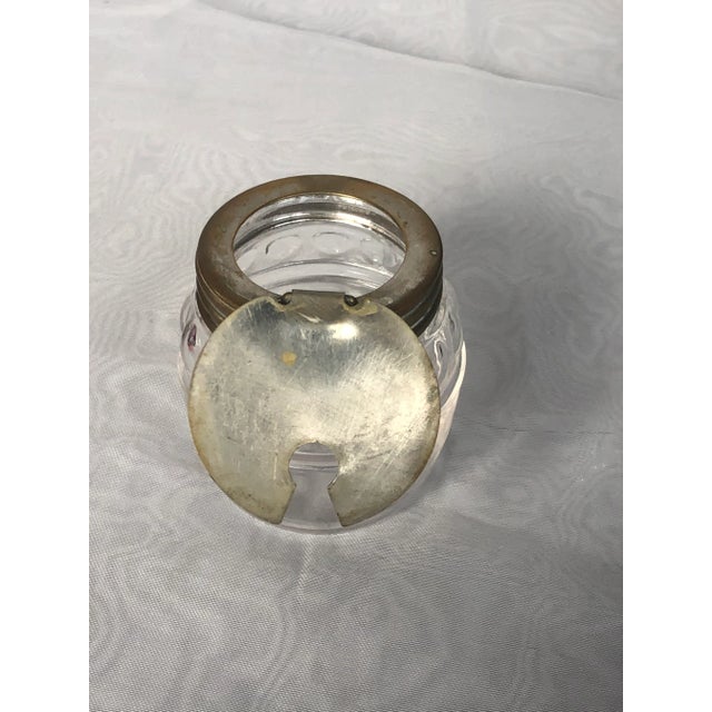 Late 19th Century Antique Glass Inkwell Bottle With Brass Hinged Lid For Sale - Image 5 of 13
