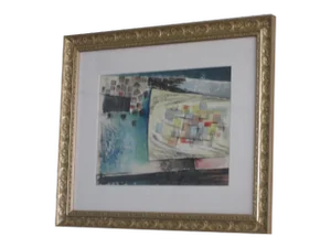 D.S. Lefkowitz Mid-Century Abstract Bridge Painting