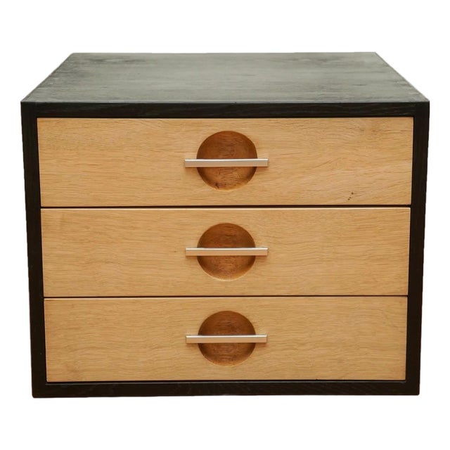 1970s Danish Black Oak Cabinet by Hans Wegner for Johannes Hansen For Sale