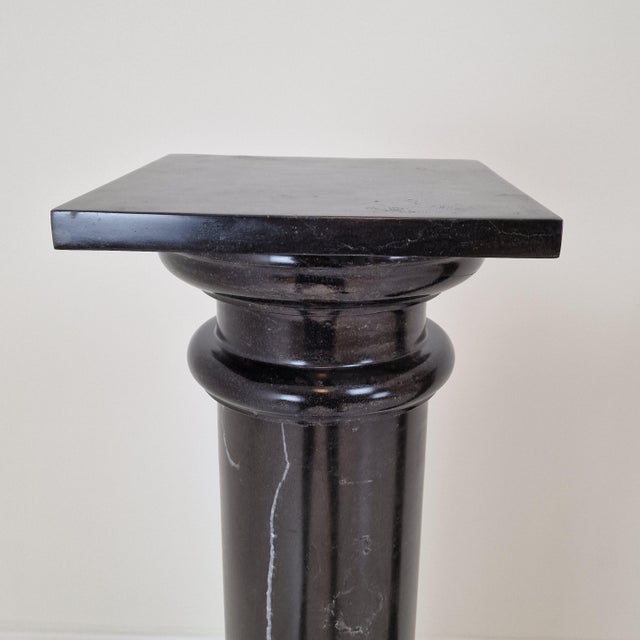 Black Pedestals in Belgian Hardstone, Set of 2 For Sale - Image 15 of 18