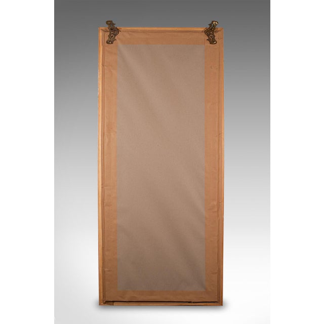 4' Tall Vintage Wall Panel, Oriental, Watercolour on Silk, Framed Art, Art Deco For Sale - Image 12 of 12