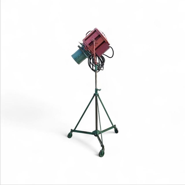 An amazing mid-20th Century Hollywood studio movie set light with 5,000 watt Senior Motion Picture Studio spotlight...