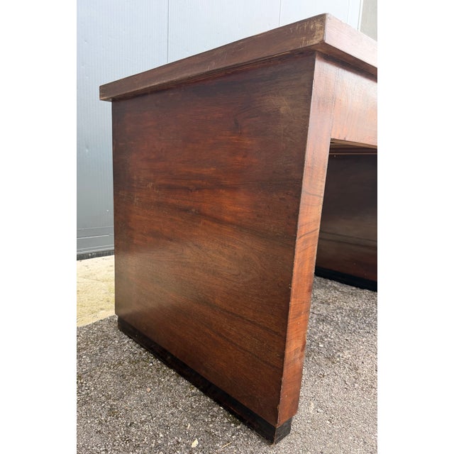 1930s Vintage Walnut Burl Desk, 1930s For Sale - Image 5 of 7