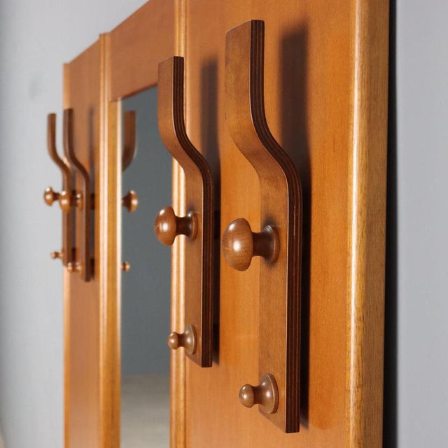 Entryway Furniture with Mirror and Coat Rack, 1970s For Sale - Image 5 of 8