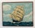 Mid-20th Century "Clipper Ship at Sea" painting on stretched canvas is in good vintage condition, complete with its...