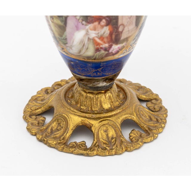 Blue French Porcelain Table Lighters, Pair For Sale - Image 8 of 9