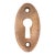 Vintage 2 In. Brass Textured Oval Keyhole Cover Plate For Sale