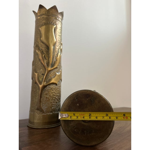 Stunning Pair of World War I Trench Art Vases - France For Sale - Image 15 of 16