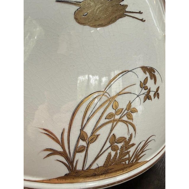 White 19thC Chinoiserie Antique Davenport Porcelain Staffordshire Aesthetic Movement Covered Jar For Sale - Image 8 of 18