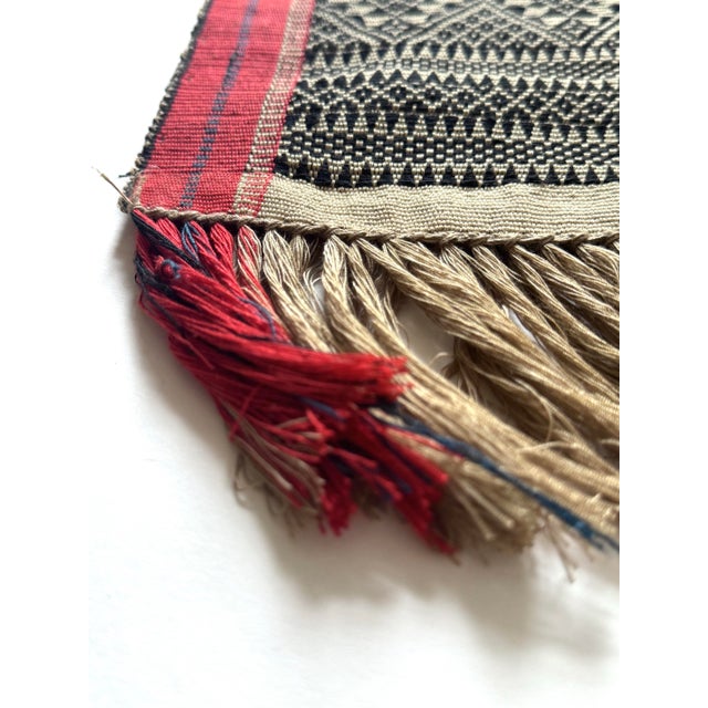 Beautiful intricately hand-woven runner made by women from the Chin indigenous group of Myanmar. Beautiful geometric...