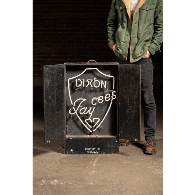 c. 1960s-1970s; Kra-Kraft Displays - Dixon, Illinois Neon salesman sample case featuring a shield-form sign reading "Dixon...