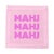 Pop Art Mahj Mahj Mahj Pink Mahjong Cotton Sateen Cocktail Napkins, Set of 4 For Sale - Image 3 of 5