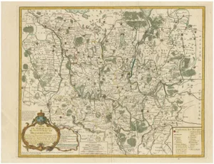 Map of the Margraviate and Electorate of Brandenburg by De Beaurain, 1750