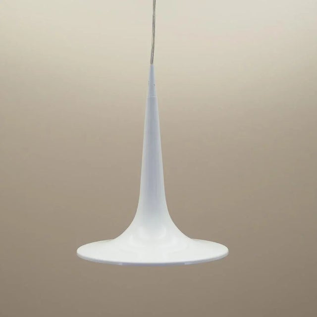 Danish White Pendant Lamp from Frandsen, 1970s For Sale - Image 9 of 9