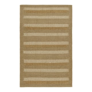 Rug & Kilim’s Scandinavian Rug with Beige and Taupe Geometric Stripes - 5x8 For Sale