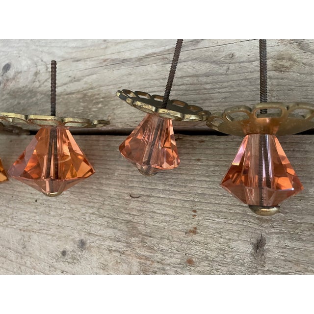 Red Art Deco Furniture Handle Set, Set of 5 For Sale - Image 8 of 11