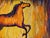 Vintage Mid-Century Handwoven Wool Tapestry, Galloping Horse Design, Yellow & Brown, 38” X 68” For Sale In Chicago - Image 6 of 11