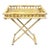 Mid Century Folding Bamboo and Rattan Tray Table For Sale
