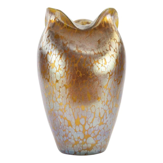 Iridescent Glass Vase attributed to Loetz, 1930s For Sale