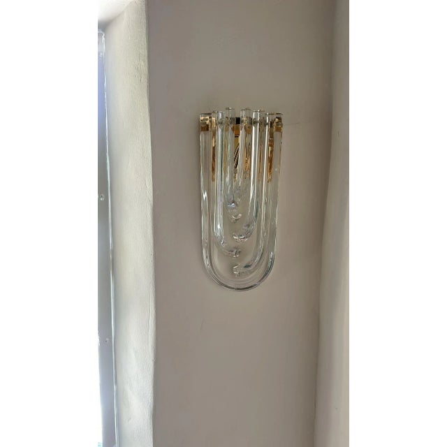 Vintage Original Venini Sconce, With Signature - a Pair For Sale In Los Angeles - Image 6 of 8