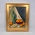Vintage Oil Painting Still Life of Oranges & Green Glass Bottle Framed - Unsigned For Sale In Tampa - Image 6 of 11