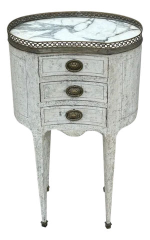 Antique French Louis XVI Painted Nightstand, 1910