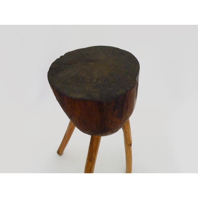 Wood Vintage Oak Tripod Butcher's Block, 1950s For Sale - Image 7 of 11
