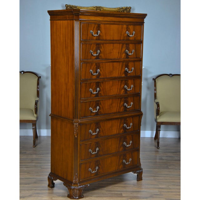 Niagara Furniture Mahogany Chippendale Tall Chest For Sale - Image 10 of 14