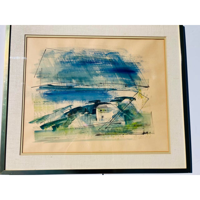 Mid-Century Modern Mid Century Watercolor Signed Birdsey For Sale - Image 3 of 3