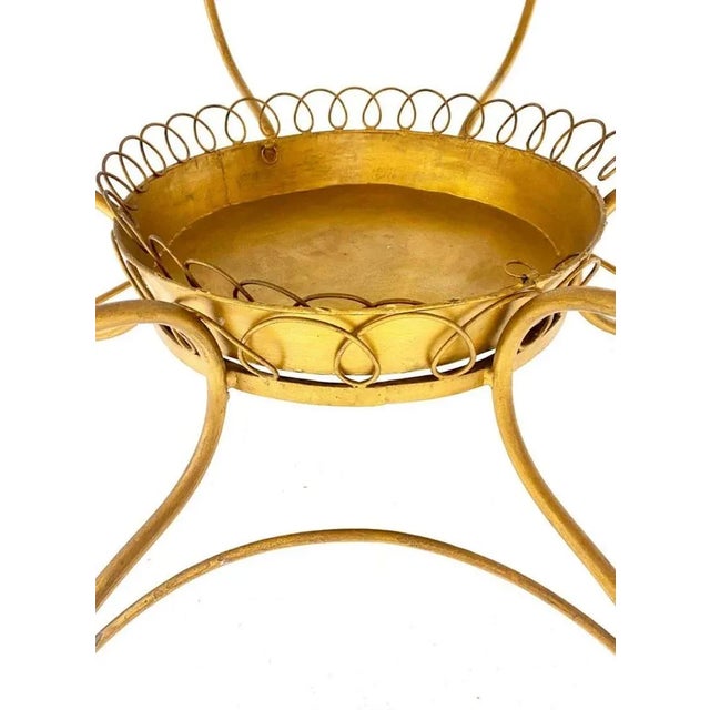 Italian Round Table with White Marble Top, 20th Century For Sale - Image 4 of 7