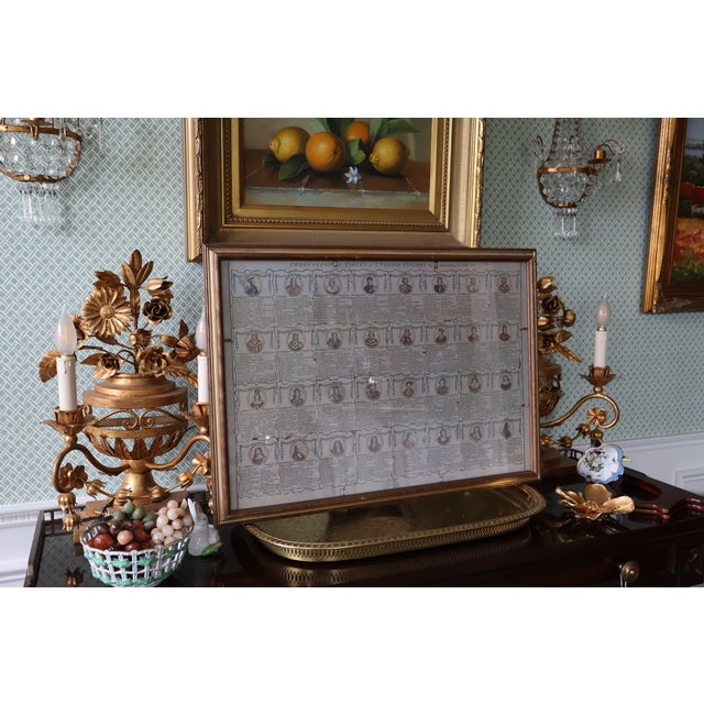Far more intriguing than a conventional historical print, this framed work is an assembled wooden “dissected puzzle”—the...