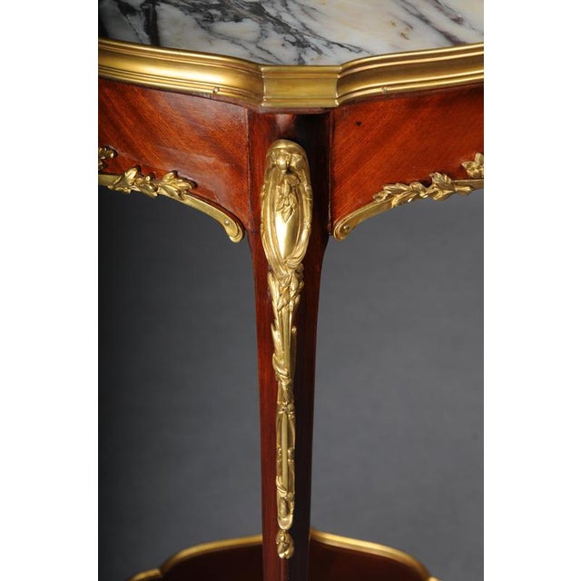 20th Century French Beech Salon Side Table in the style of F. Linke For Sale - Image 10 of 18