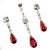 Rubelite and Genuine Zircon Dangle Earrings - 2 Pieces For Sale - Image 4 of 10