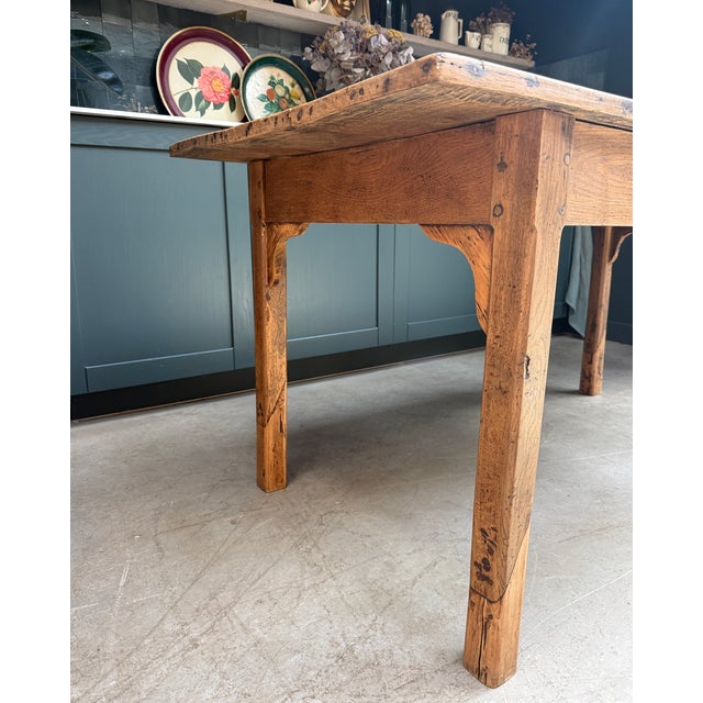 Antique Oak Farmhouse Table, 1890s For Sale - Image 9 of 15