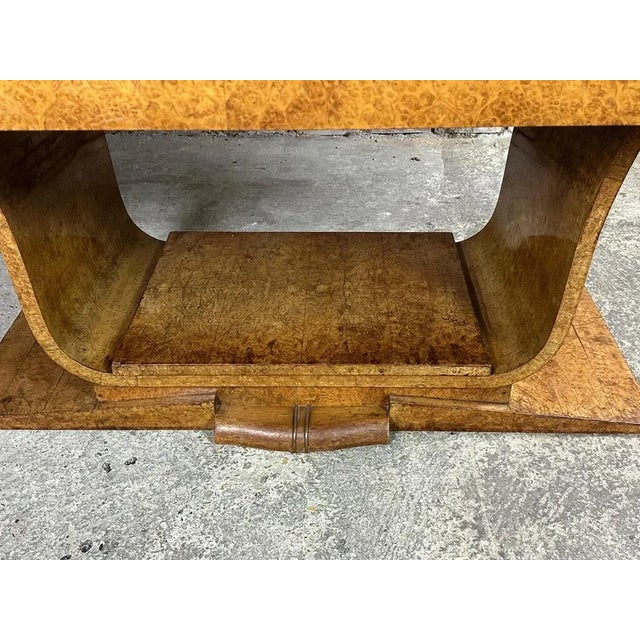 Table or rectangular extension desk in Orme magnifying glass lyre era Art Deco. 2 extensions stretch and can serve as...
