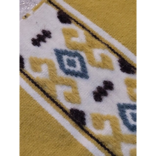 Textile Turkish Vintage Handmade Woven Wool Runner Rug For Sale - Image 7 of 8