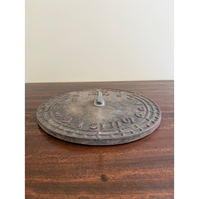 Vintage English Country Iron Garden Sundial "I Count Only Sunny Hours" For Sale In South Bend - Image 6 of 8