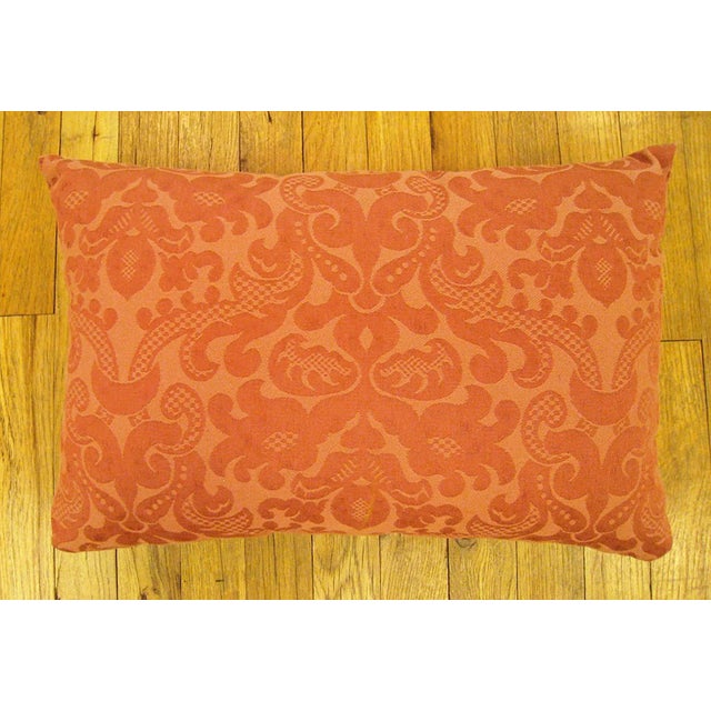 Art Deco 1960 Vintage Decorative Double-Sided French Floral Textile Pillow For Sale - Image 3 of 4