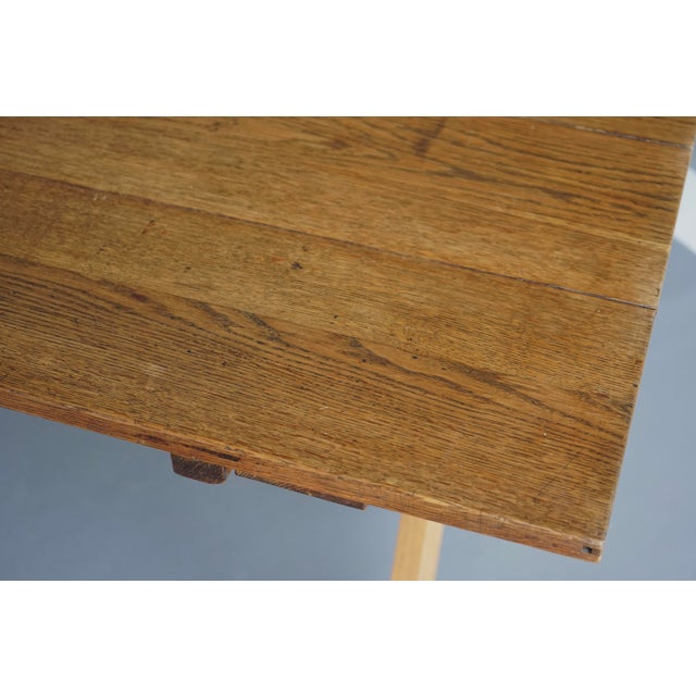 Rustic Farmhouse Dining Table in Cherry and Oak, 1940s For Sale - Image 6 of 17