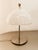 Satin Steel Lamp with White Dome For Sale - Image 10 of 11