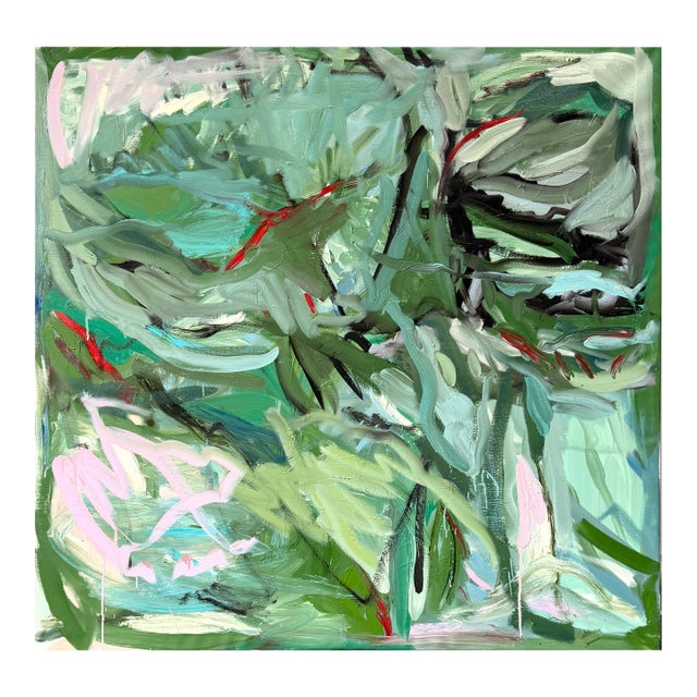 Contemporary Abstract Oil on Canvas "Bodies and Gardens Ix" by Petra Schott For Sale