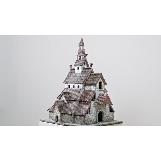 20th Century French Folk Art Concrete Model of Church For Sale - Image 13 of 18