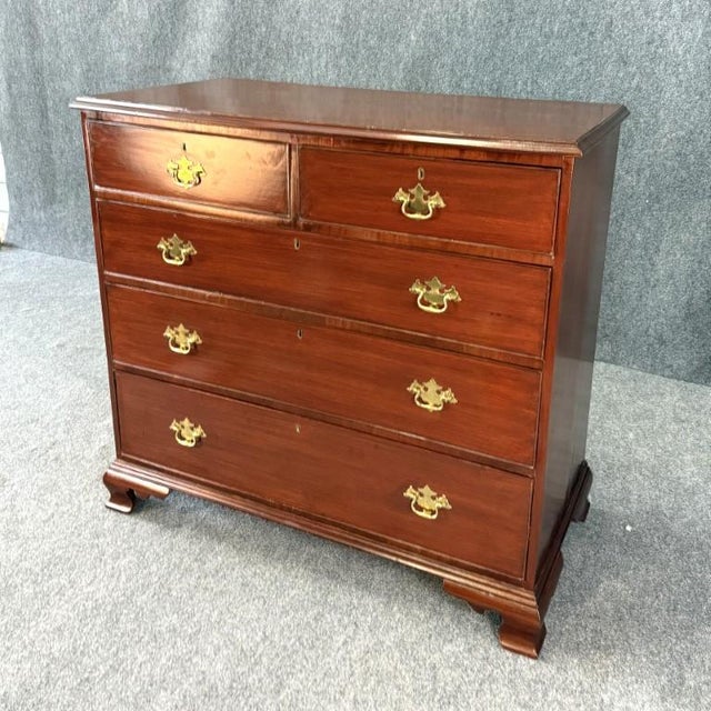 19th Century Five Drawer Mahogany Chest For Sale - Image 4 of 13