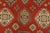 Red Kazak Rug 4′ X 6’2” Red Wool Tribal Hand-Knotted Oriental Carpet For Sale - Image 8 of 12