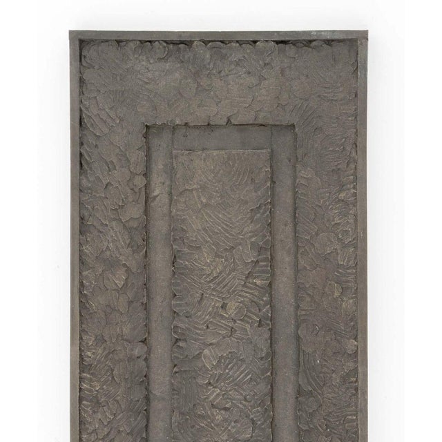 Joseph Lawrence Gardella (American, XX-XXI) Patinated Bronze Sculpture, rectangular with textured surface. 25.25" L x...