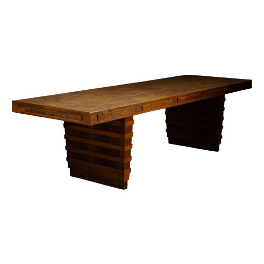 Architectural Dining Table by Plinio Marconi, 1950s For Sale