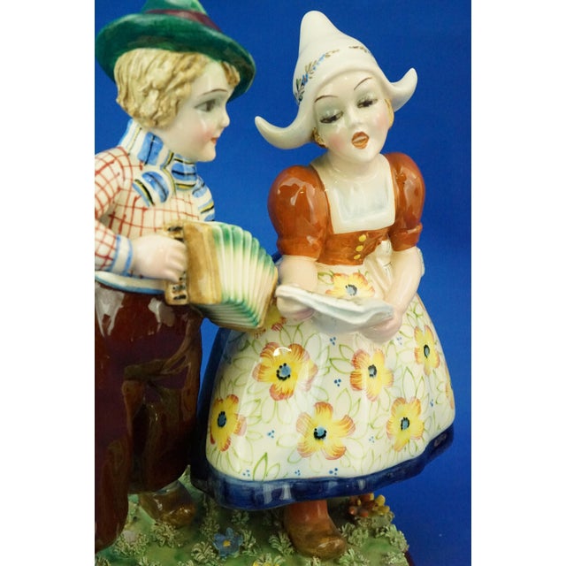 Ceramic Sculpture of Tyrolean Children by Teodoro Sebelin for Bassano, Italy, 1930s For Sale - Image 14 of 18