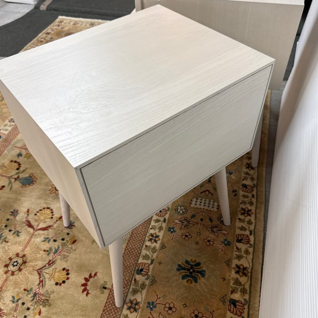 Williams-Sonoma Mid Century Pebble Nightstands, Pair For Sale - Image 9 of 12