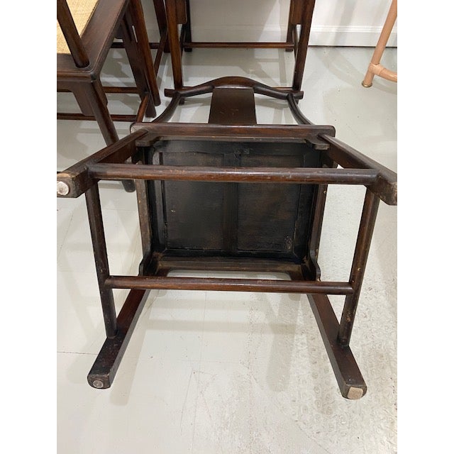Chinese Chinese Hat Dining Side Chairs - Set of 4 For Sale - Image 3 of 11