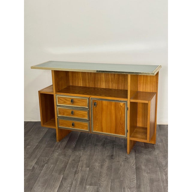Vintage Scandinavian Geometric Bar Console Table, 1970s For Sale - Image 4 of 11